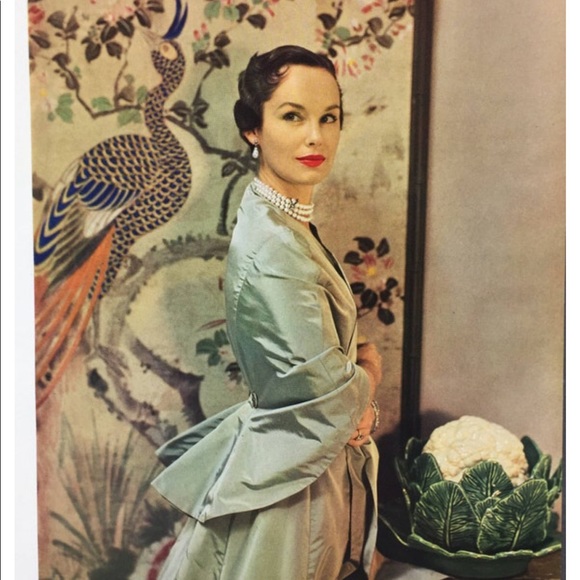 ! 1 Page/2 Sides frm VTG 1951 Photo Book, Aquarium Hand & Jewels, Elegant Lady - Picture 3 of 4